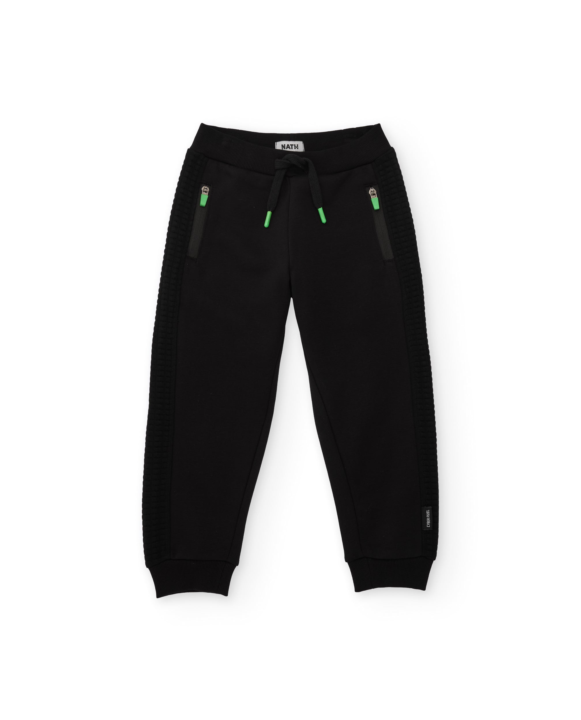 Tuc Tuc pantalone tuta bimbo nero zip verdi