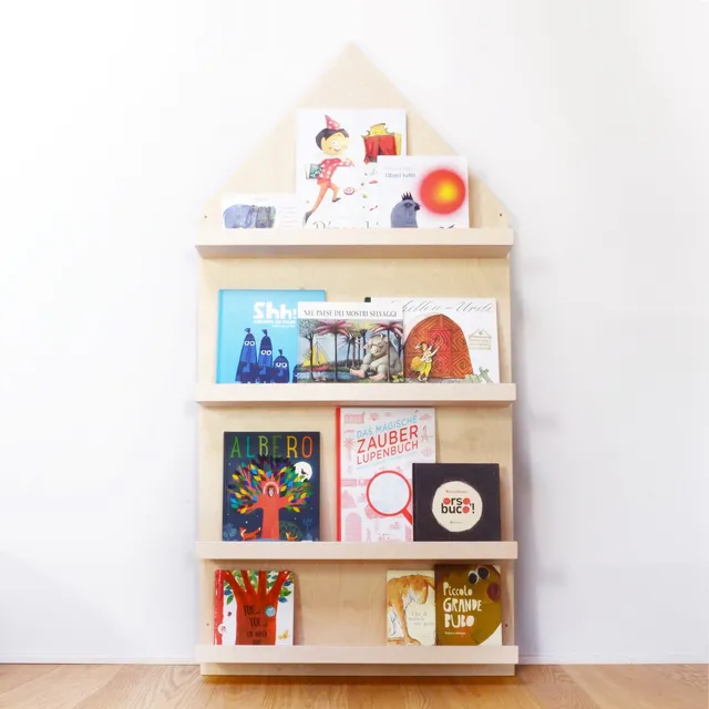 Baboo La casa dei libri libreria frontale Montessori betulla 75 cm