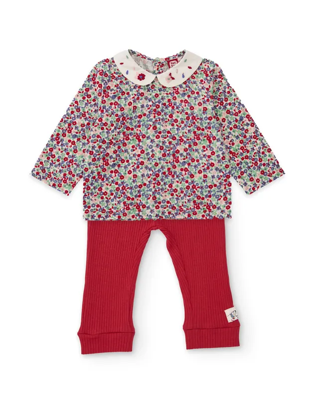 Tuc Tuc completo neonata fiori con leggings