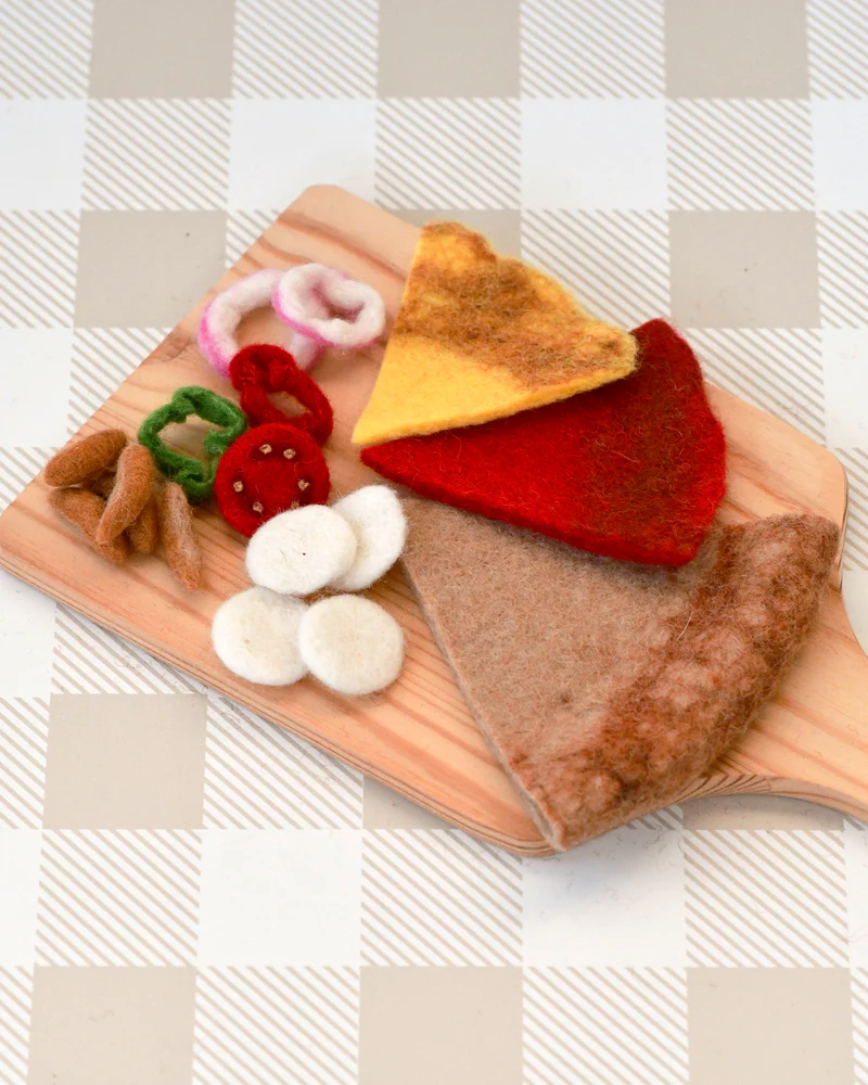 Tara Treasures pizza in feltro pollo BBQ gioco cucina