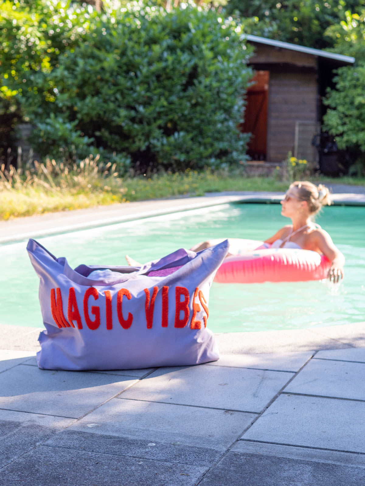 Ella and Rapha Magic Vibes borsa cabas lilla grande