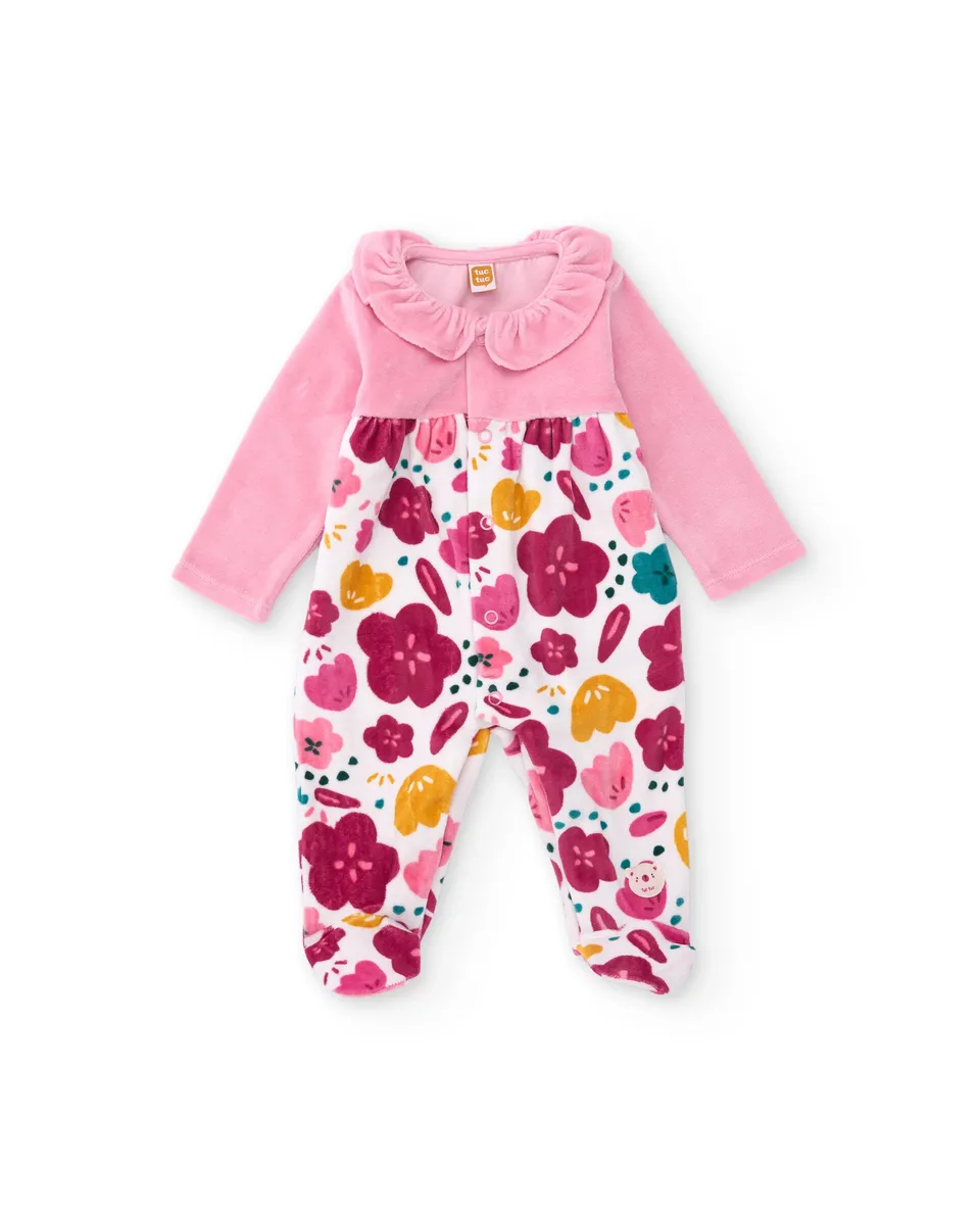 Tuc Tuc pagliaccetto neonata cotone rosa fiori