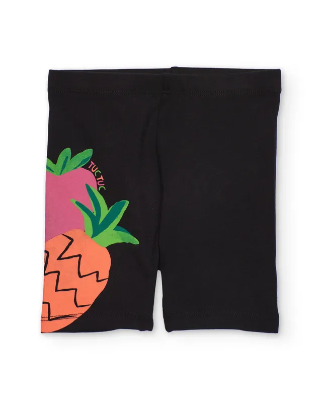 Tuc Tuc leggings bambina nero frutta elastico