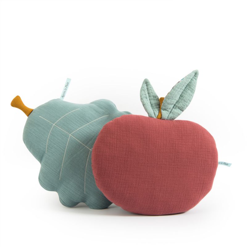 Moulin Roty Apres la Pluie cuscino mela garzato 28 cm