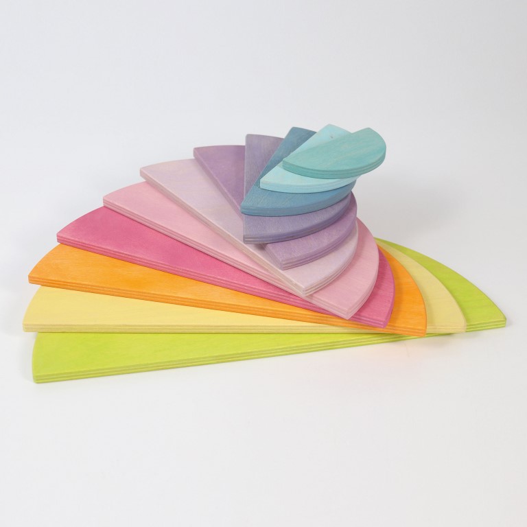 Grimm's Semicerchi Pastello arcobaleno legno 11 pezzi