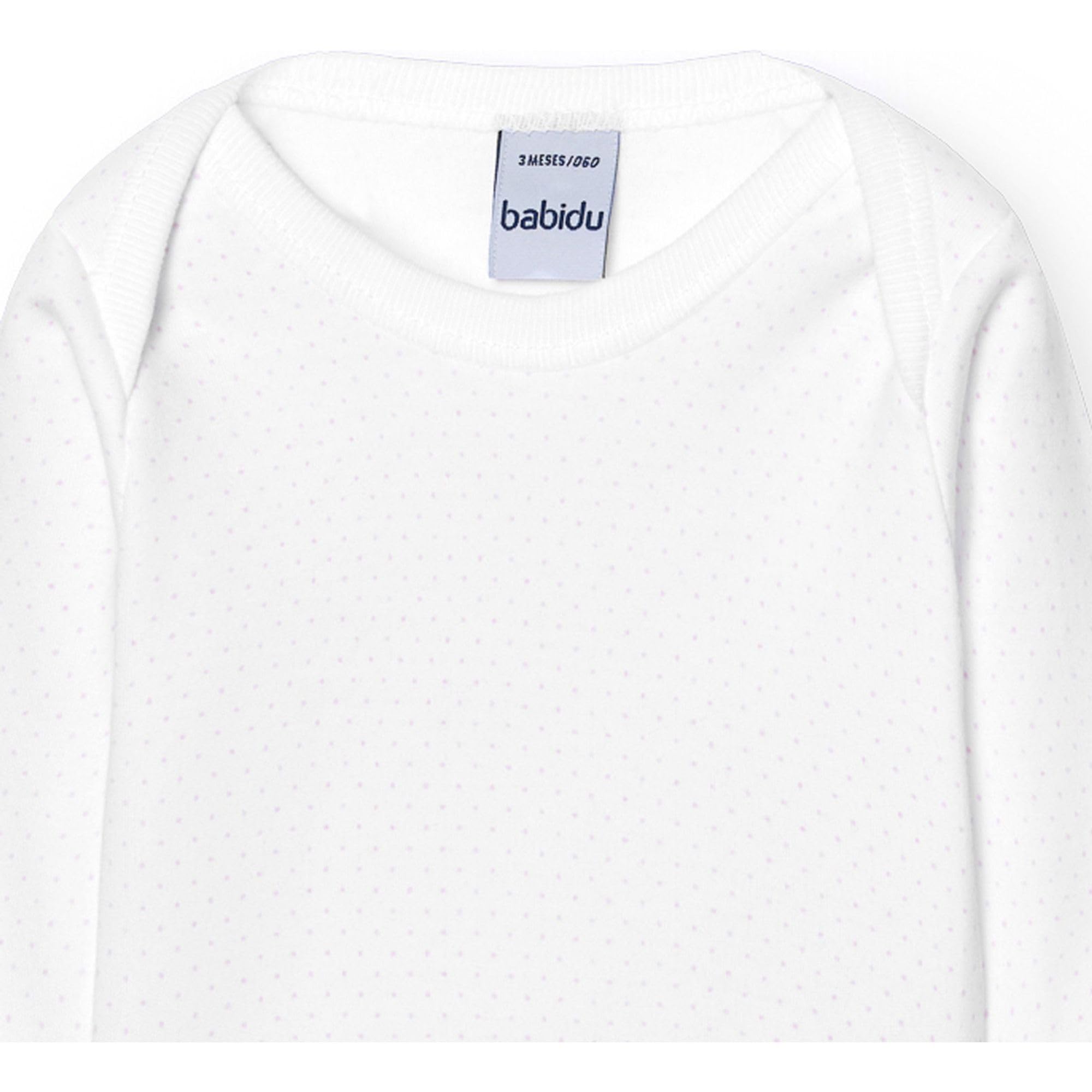 Babidu body incrociato neonato cotone pois maniche lunghe