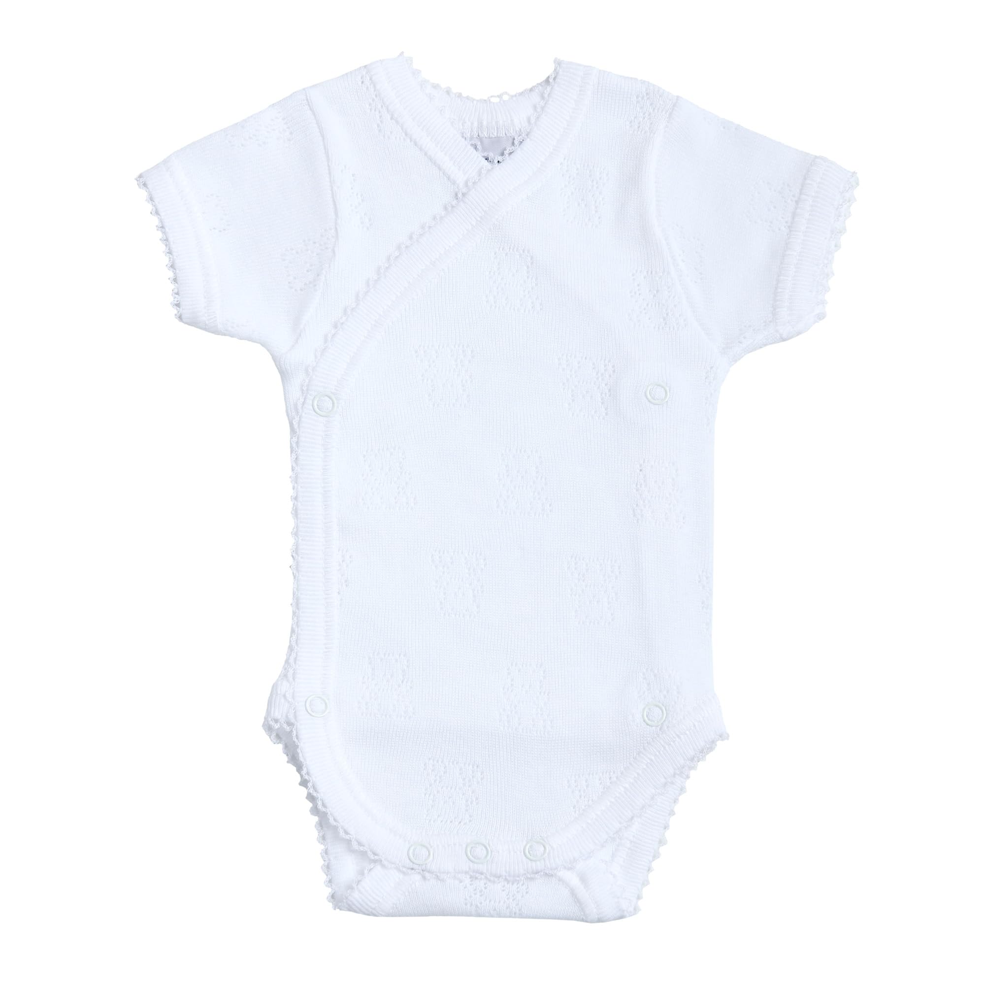Babidu body incrociato prematuro bianco cotone orsetti