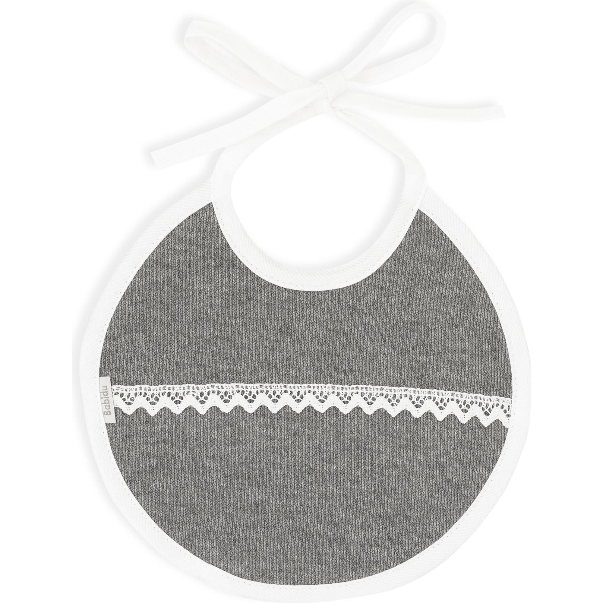 Babidu bavaglino neonato cotone grigio