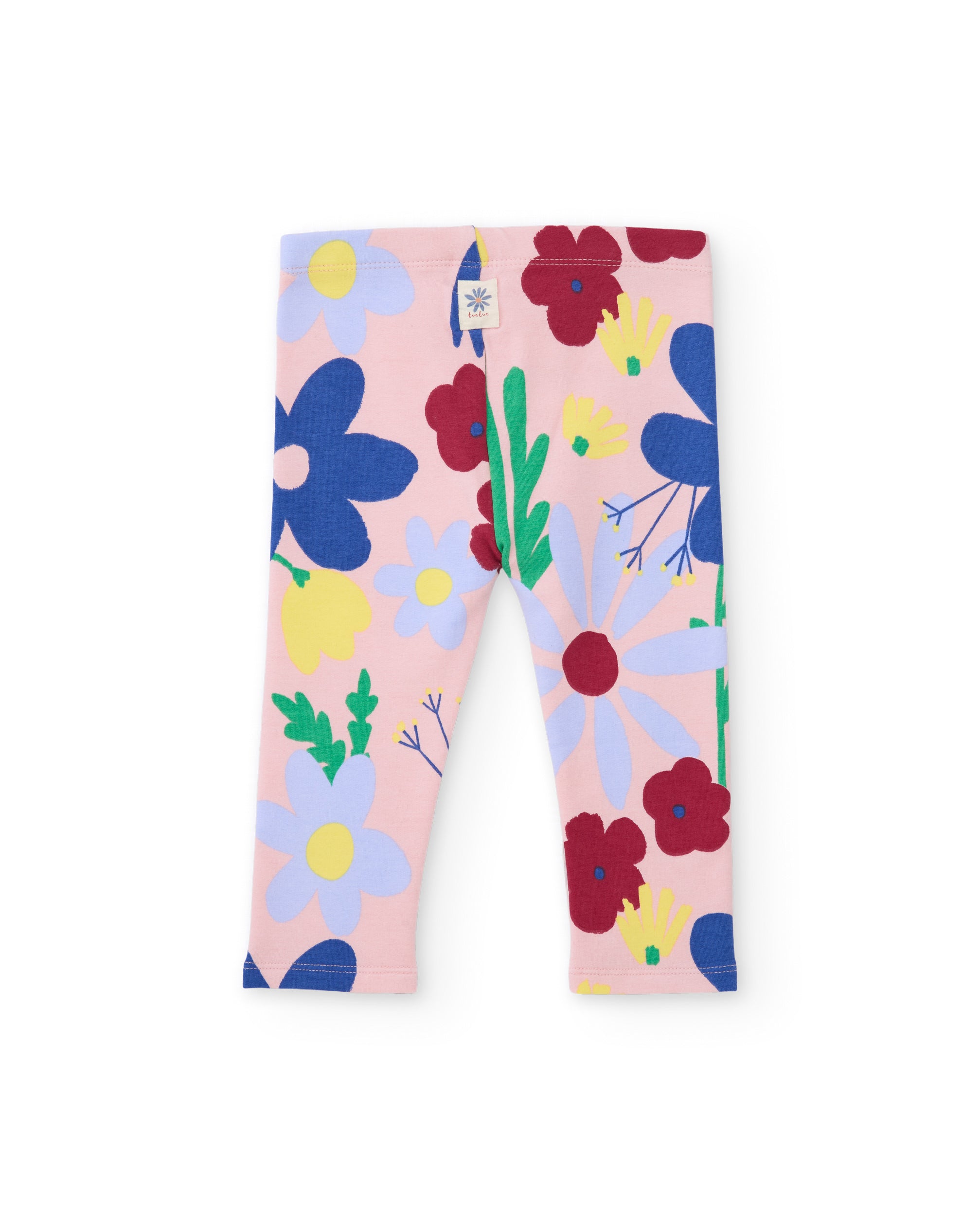 Tuc Tuc tuta bambina beige felpa fiori leggings