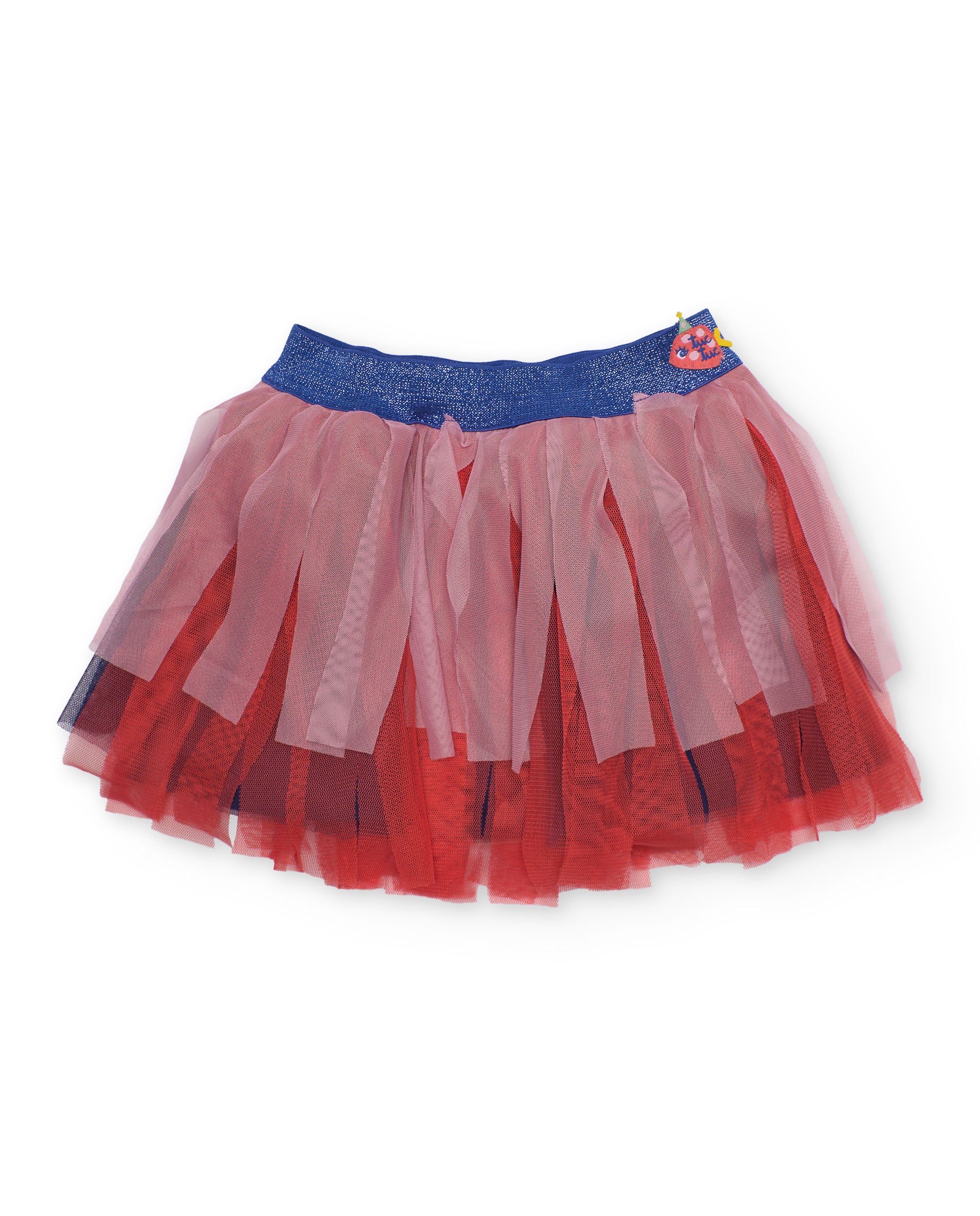 Tuc Tuc gonna bambina rossa tulle a strati elastico