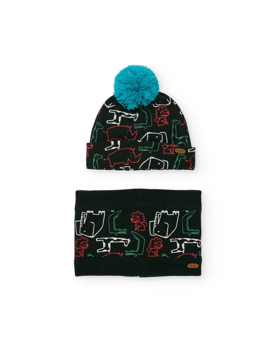 Tuc Tuc Set Cappello e Scaldacollo Verde Bambino