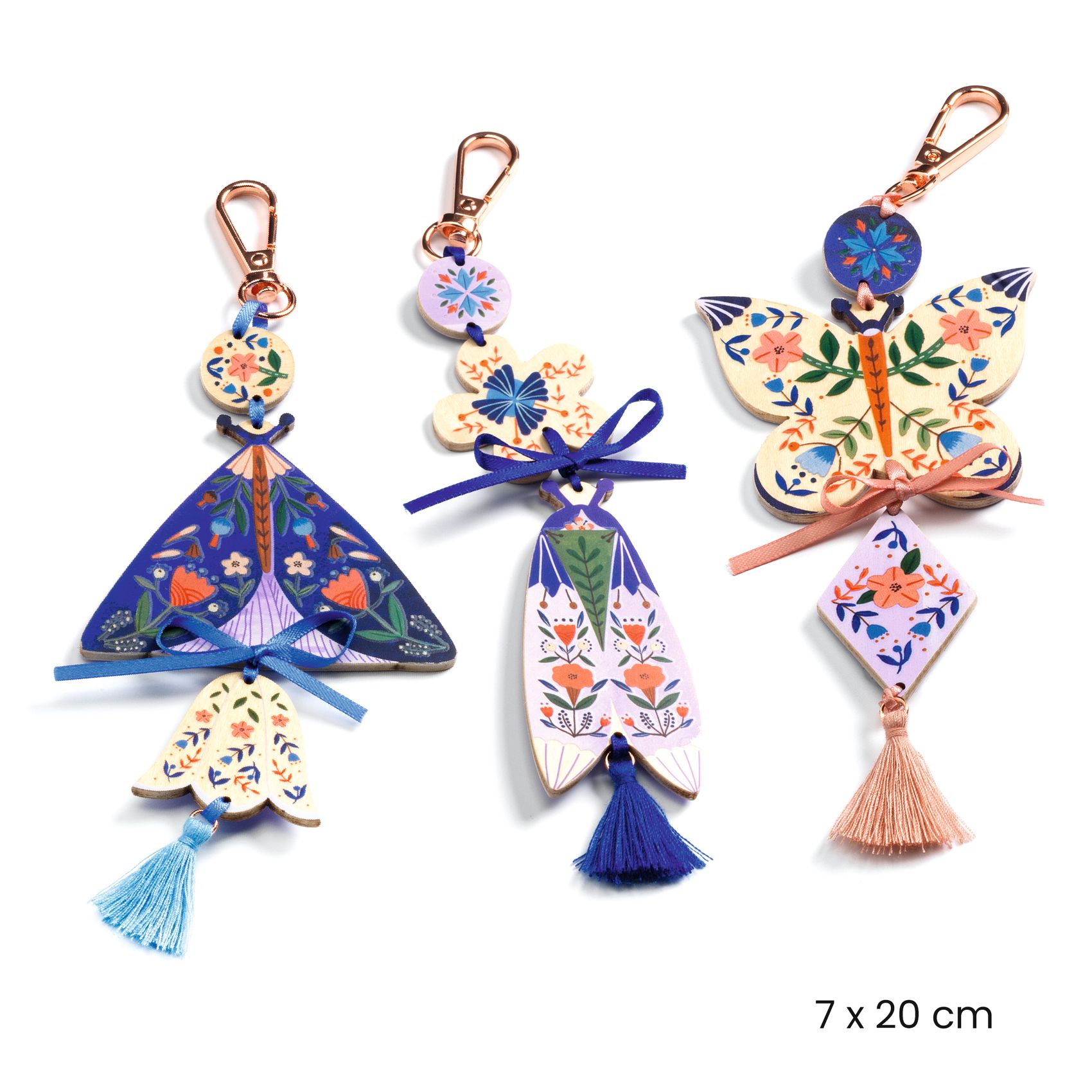 Djeco Do It Yourself Butterflies kit portachiavi legno 3 pezzi
