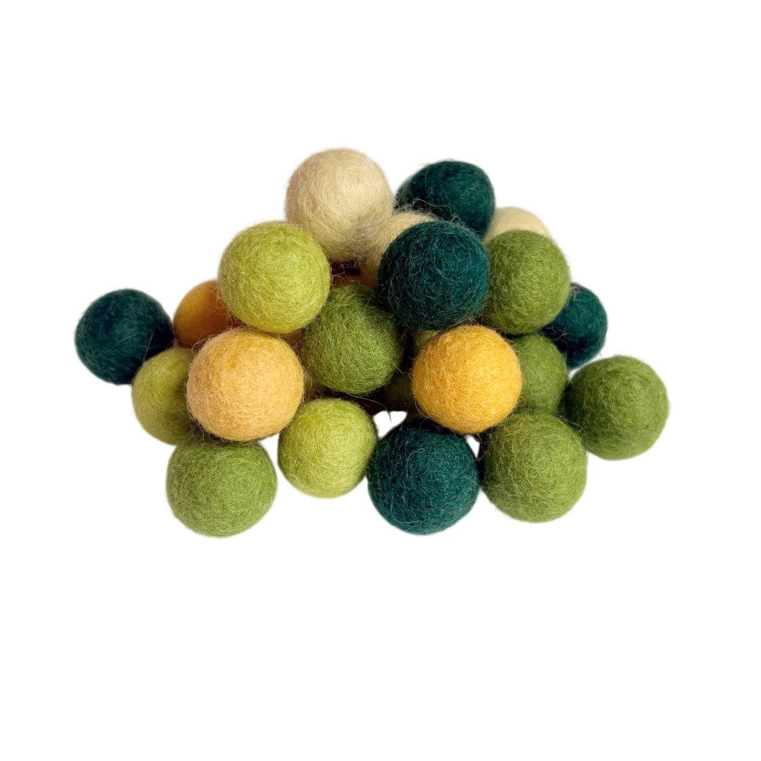 Palline feltro lana 2cm pompon primavera 30 pezzi
