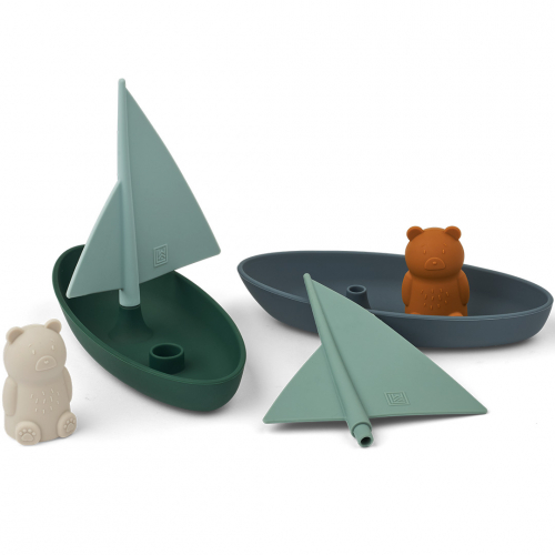 Liewood Ensley Boats green set 2 barchette silicone