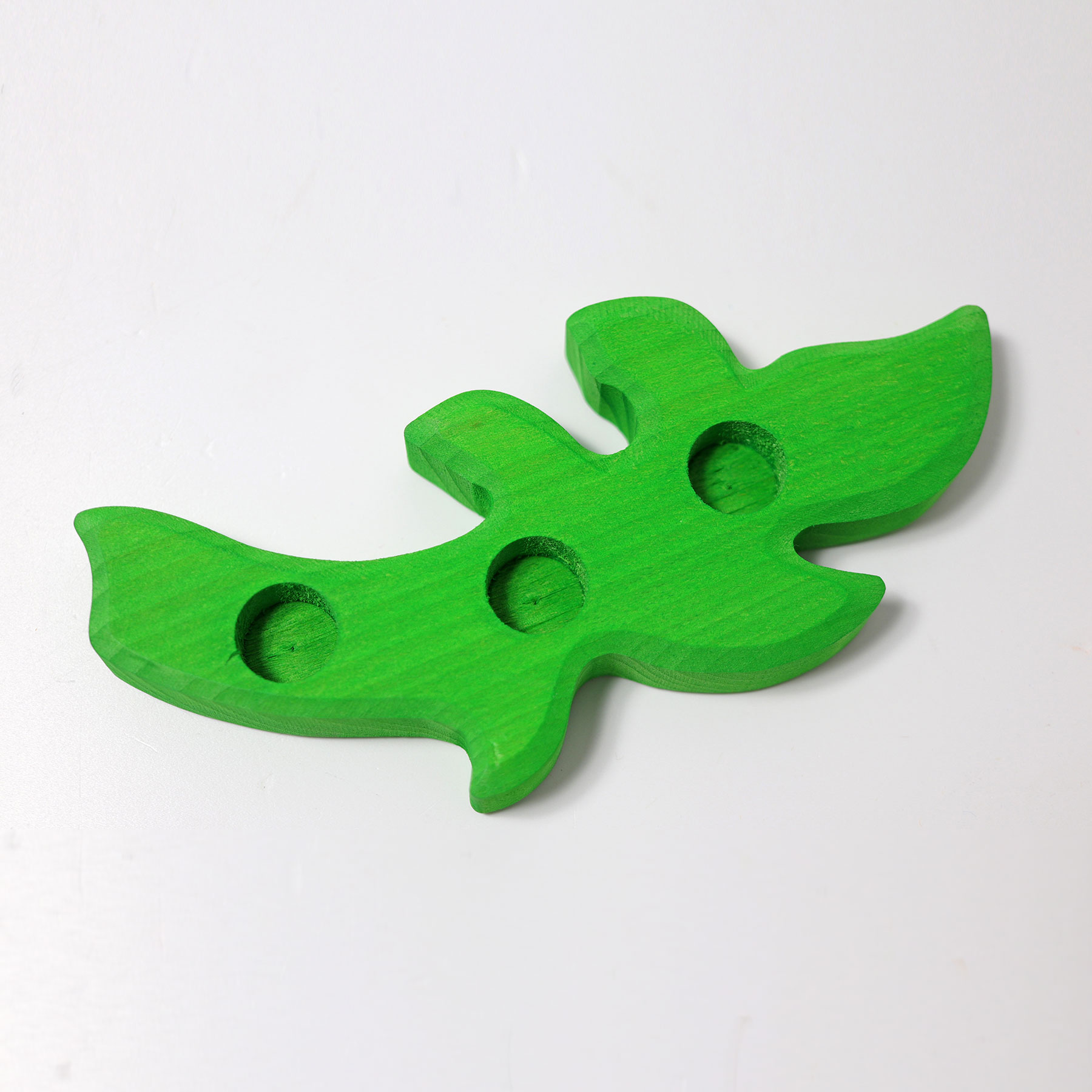 Grimm's Foglia Verde Bosco candeliere legno + portacandela