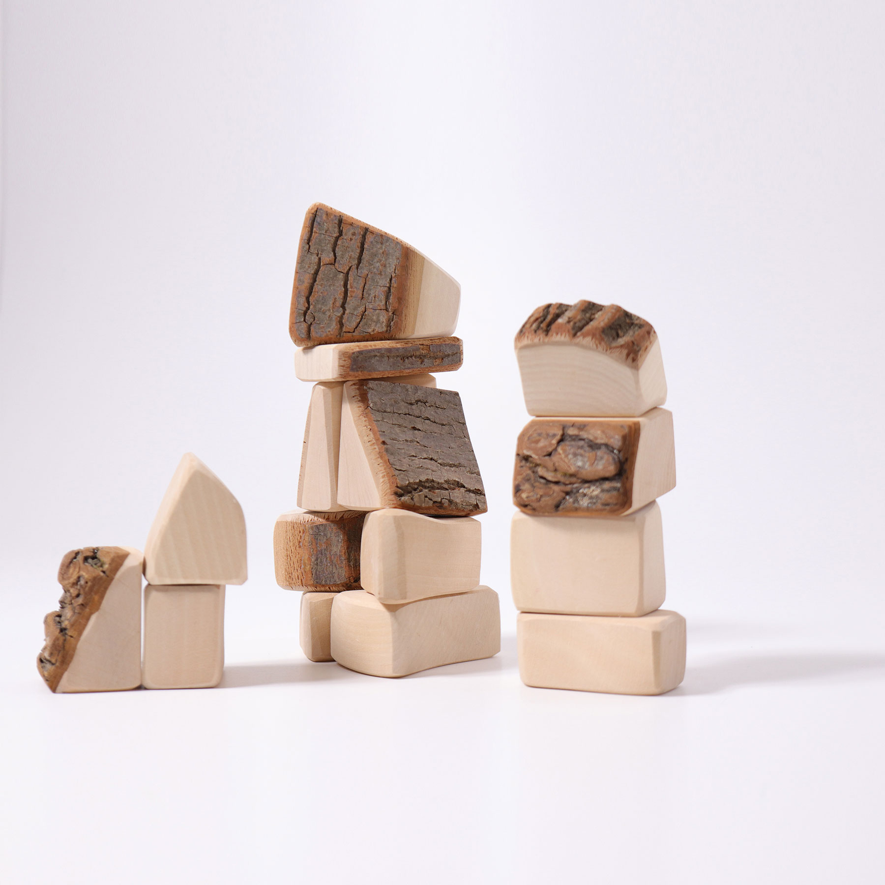 Grimm's Blocchi Naturali Set Costruzioni 15 Pezzi Legno