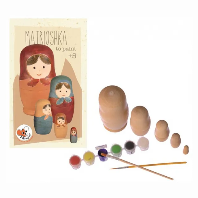 Egmont Toys Matrioska kit pittura legno 12 cm