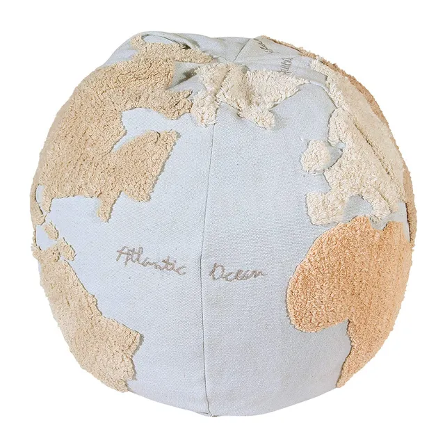 Lorena Canals World Map pouf cotone 50 cm lavabile