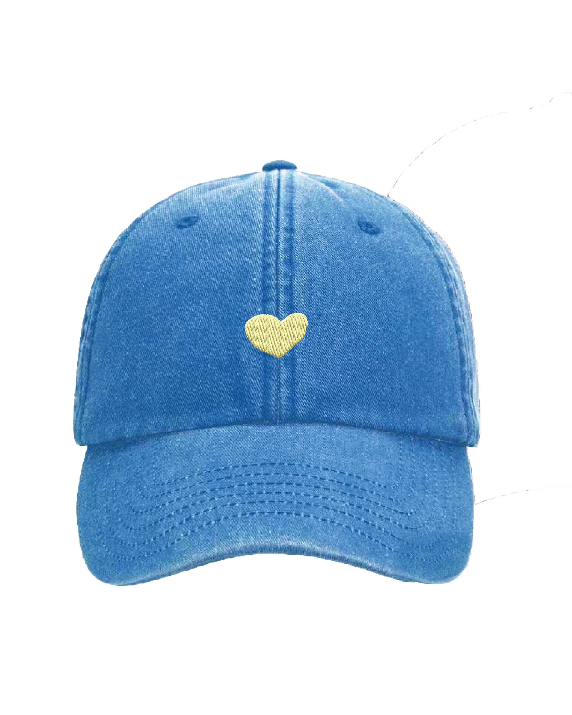 Ella and Rapha Heart Cap cappellino blu cuore giallo