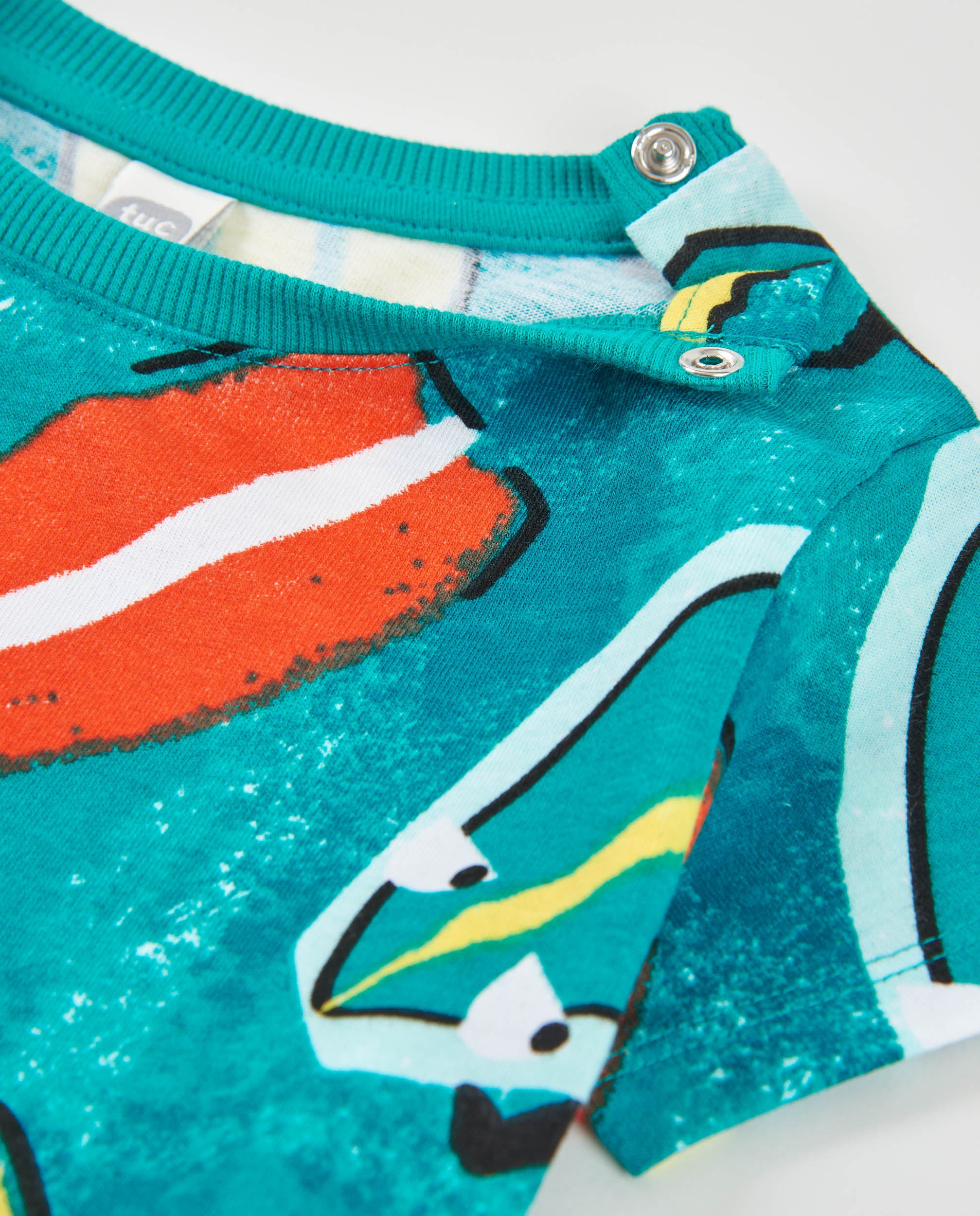 Tuc Tuc T-Shirt Bimbo Verde Tavole Surf Cotone