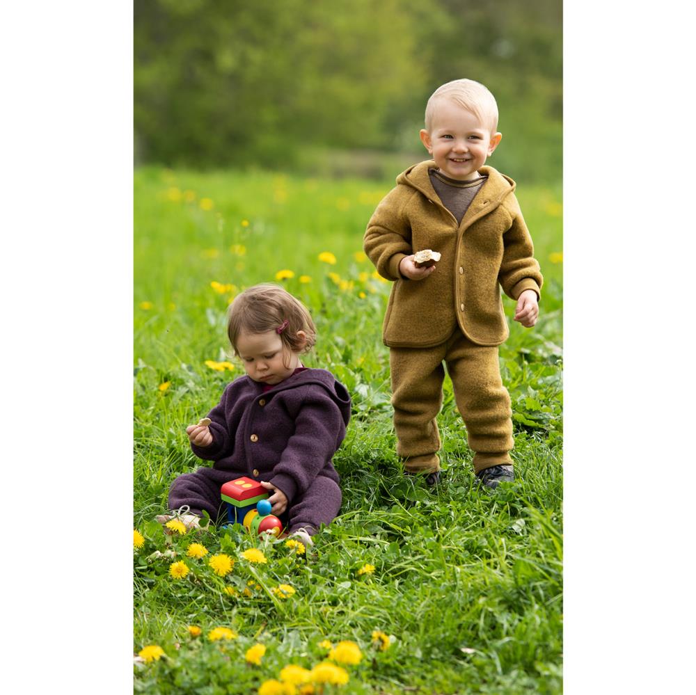 Engel Nature Pile Giacca pile 100% lana cannella bambini