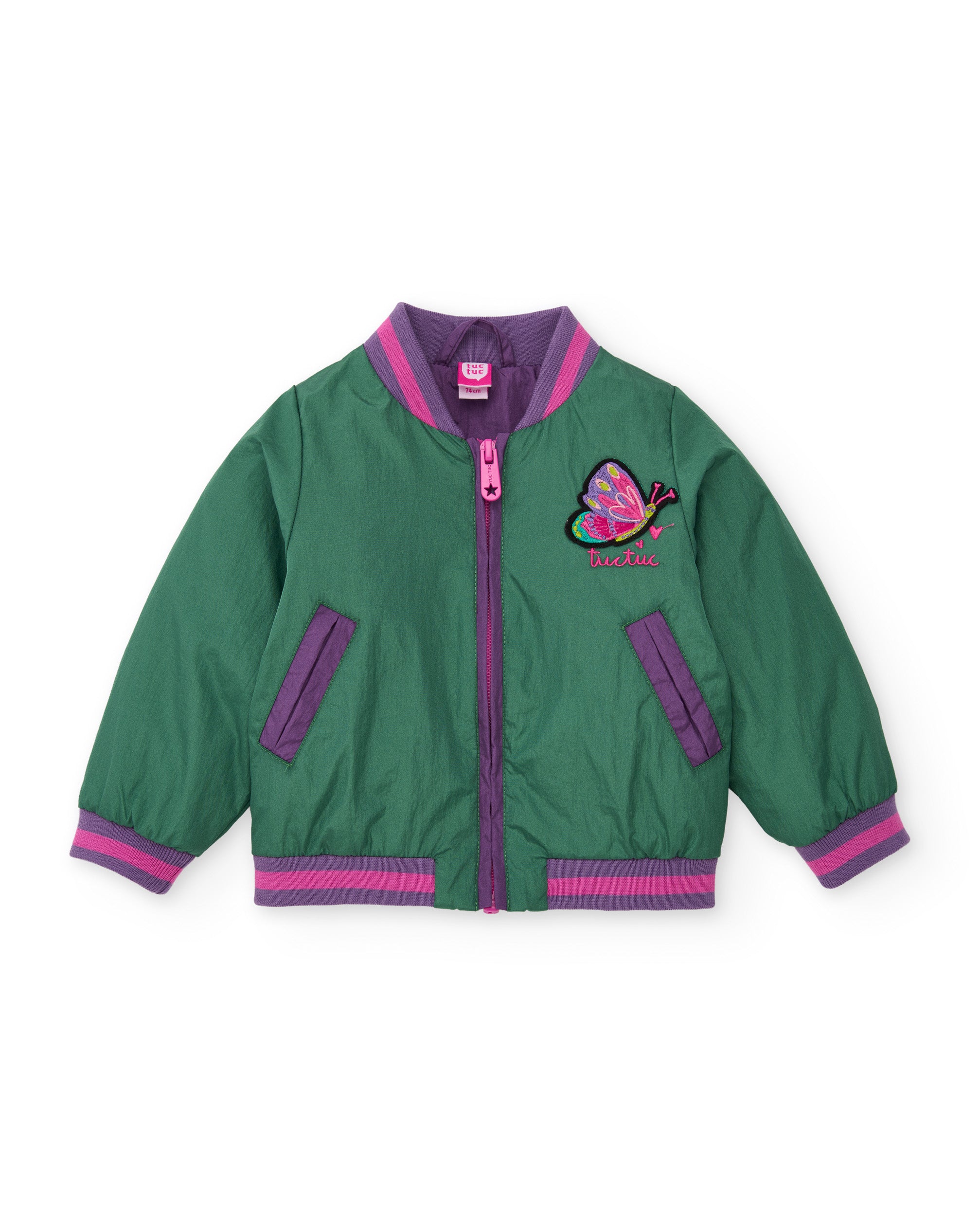 Tuc Tuc Mystic Forest giacca bambina verde farfalle zip