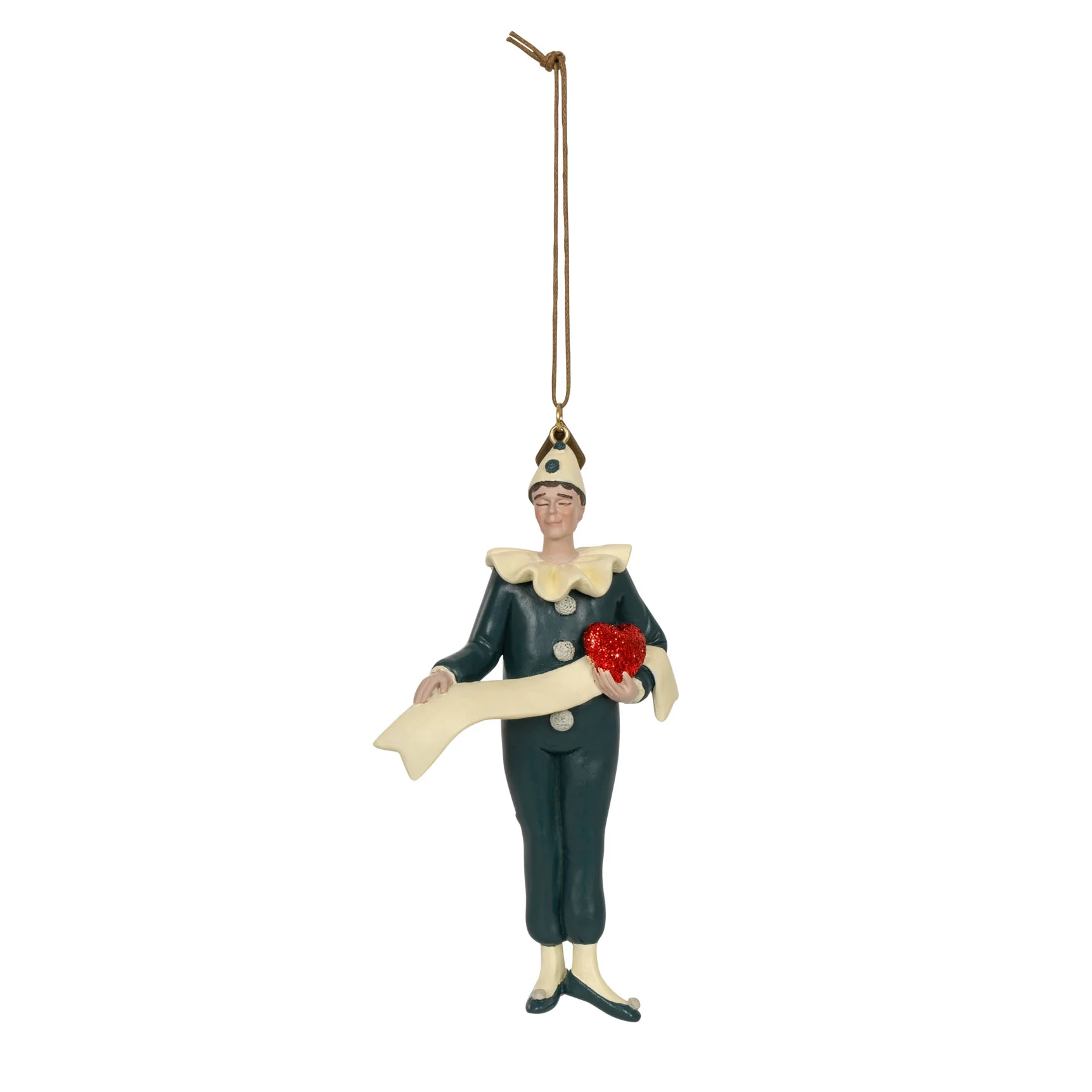 Konges Slojd Clown decorazione Natale resina 13,5 cm