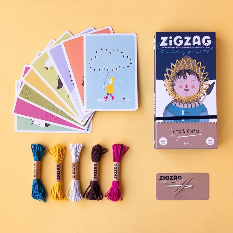 Londji Zig Zag cartella ricamo bambini con aghi