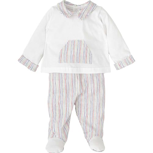 Babidu Tutina Neonato Cotone Rig scored Maniche Lunghe