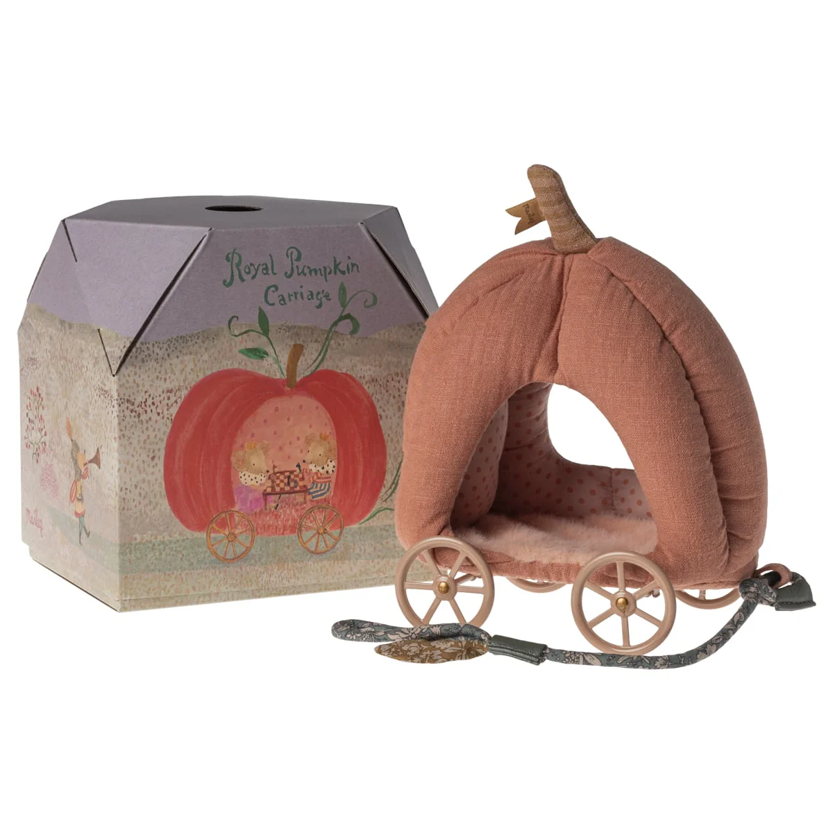 Maileg carrozza zucca per topi metallo cotone
