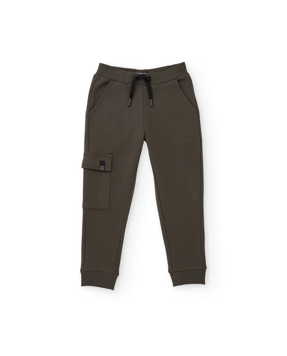 Tuc Tuc pantaloni tuta bambino marroni tasca cargo