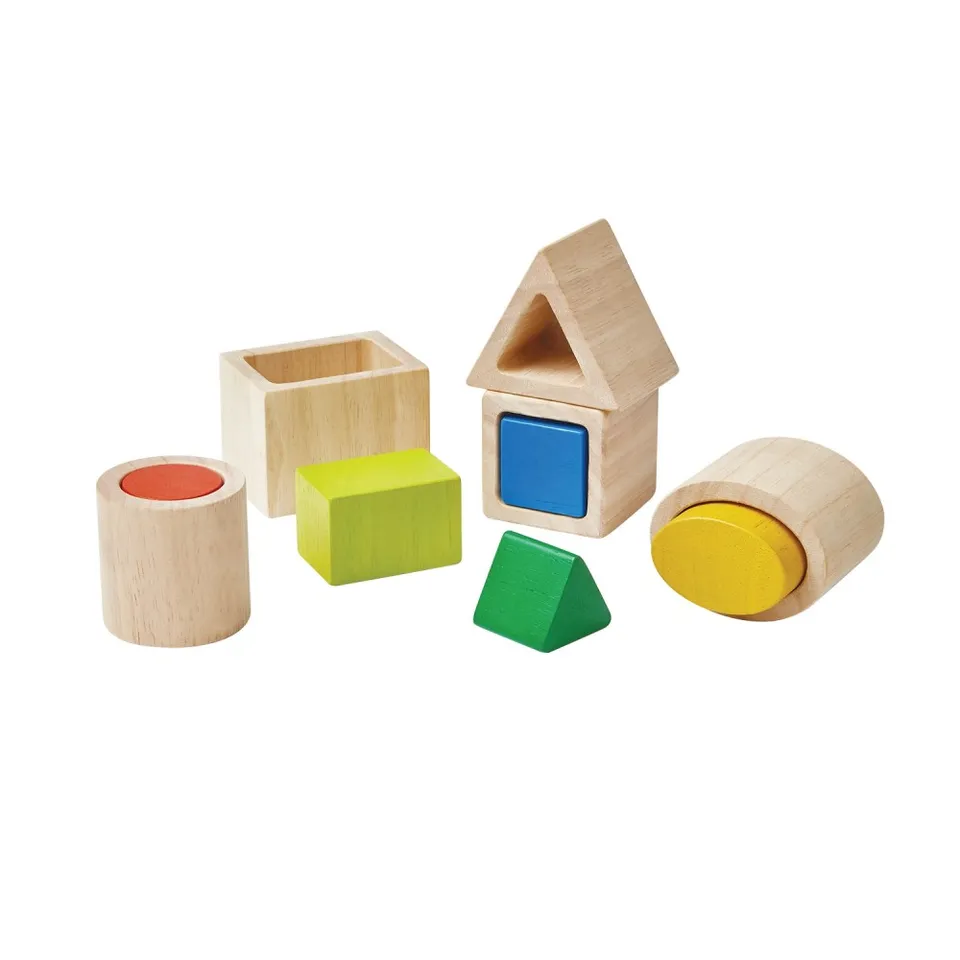 Plan Toys Geo Matching Blocks puzzle blocchi legno