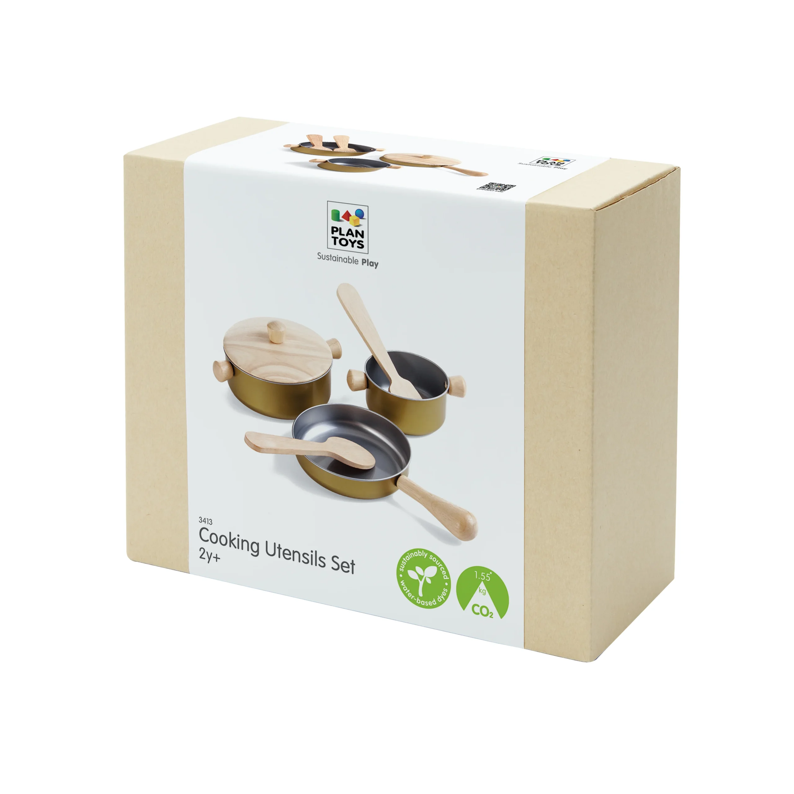 PlanToys set utensili cucina in legno 5 pezzi