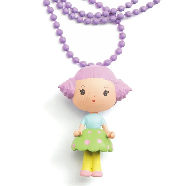 Djeco Tinyly Tutti collana ciondolo vinile 4 cm