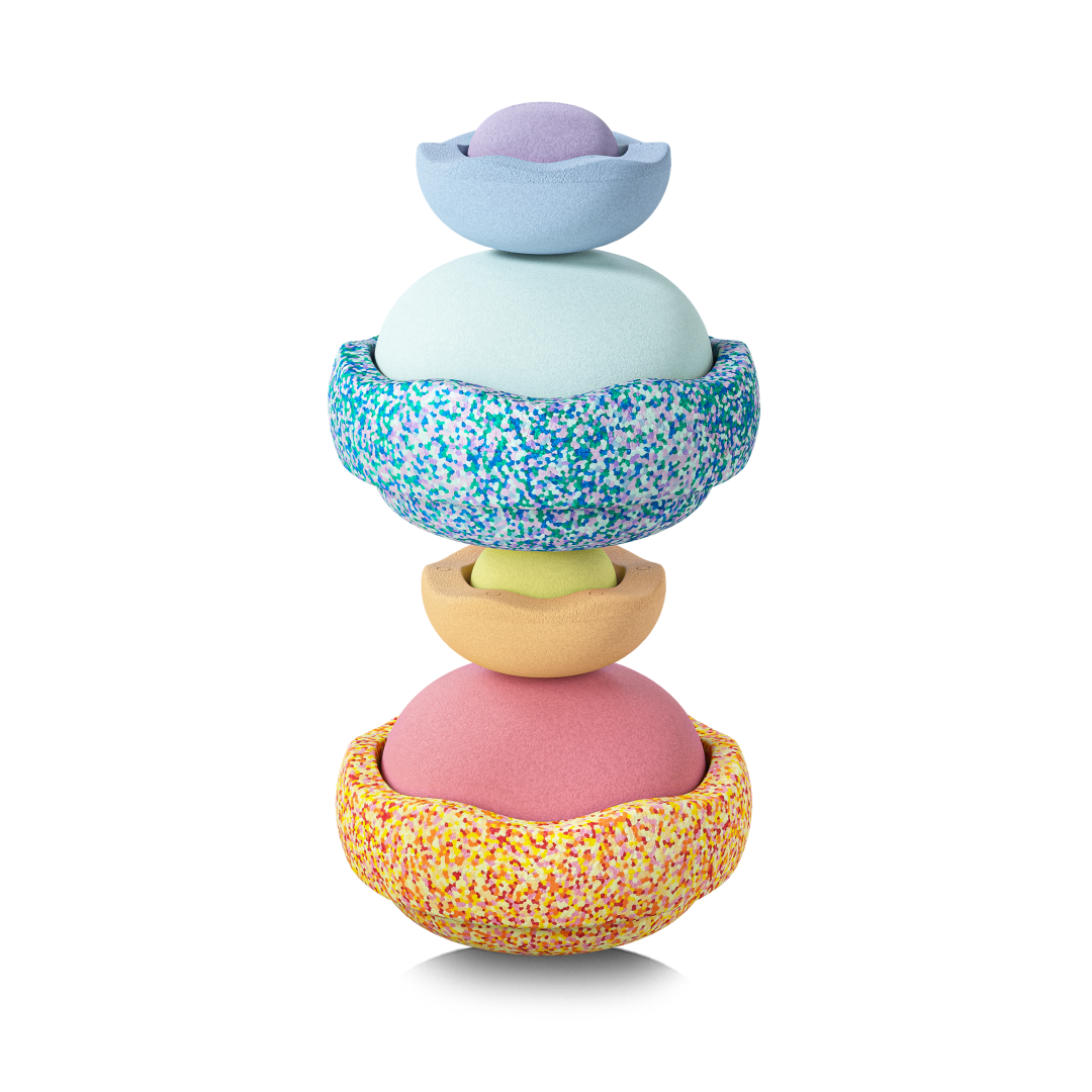 Stapelstein Summer Rainbow Set pastel gioco movimento 8 pezzi