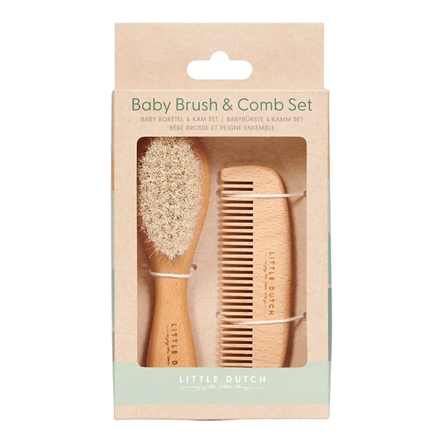 Little Dutch Set Spazzola e Pettine in Legno Neonato
