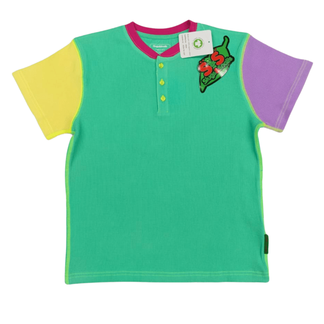 Slugs & Snails 90s Neon Shortee completo bimbi cotone waffle neon
