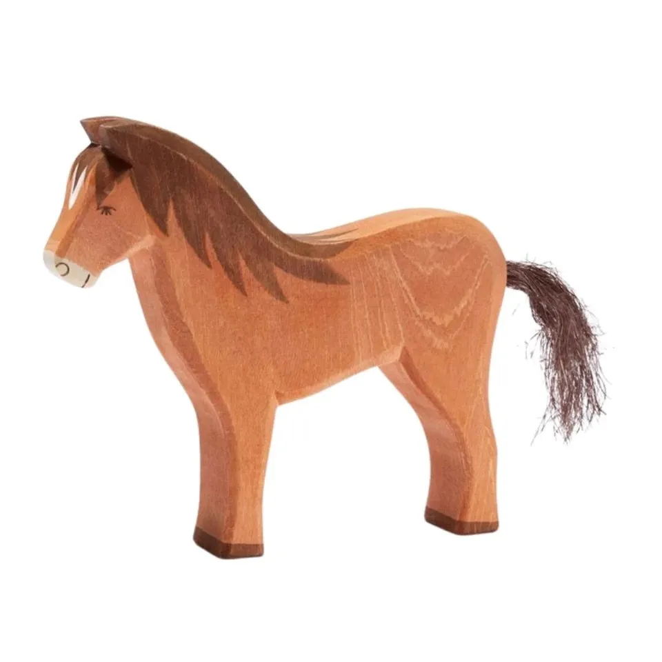 Ostheimer Cavallo marrone figura in legno 12,2 cm