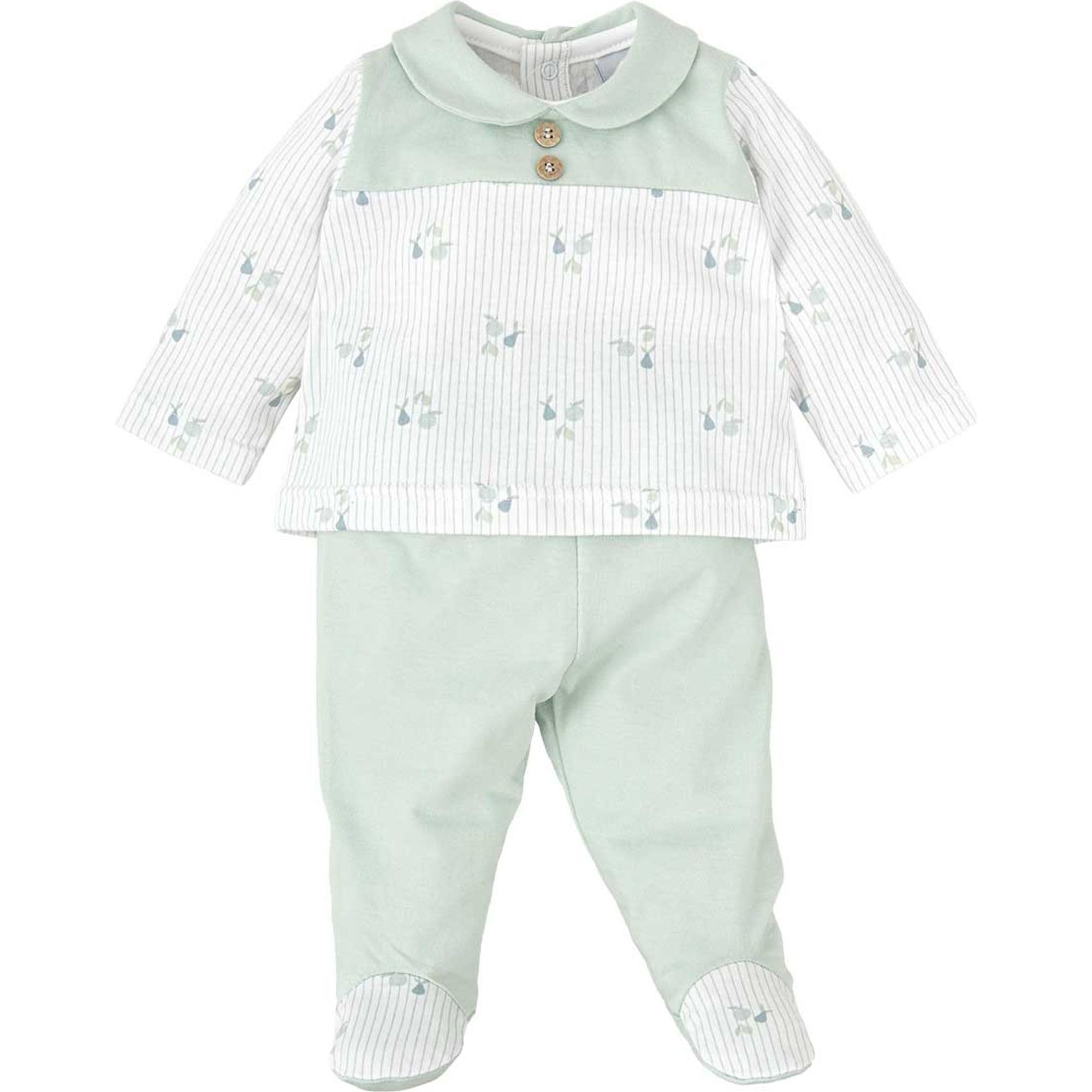 Babidu set maglietta polaina verde 3 mesi cotone