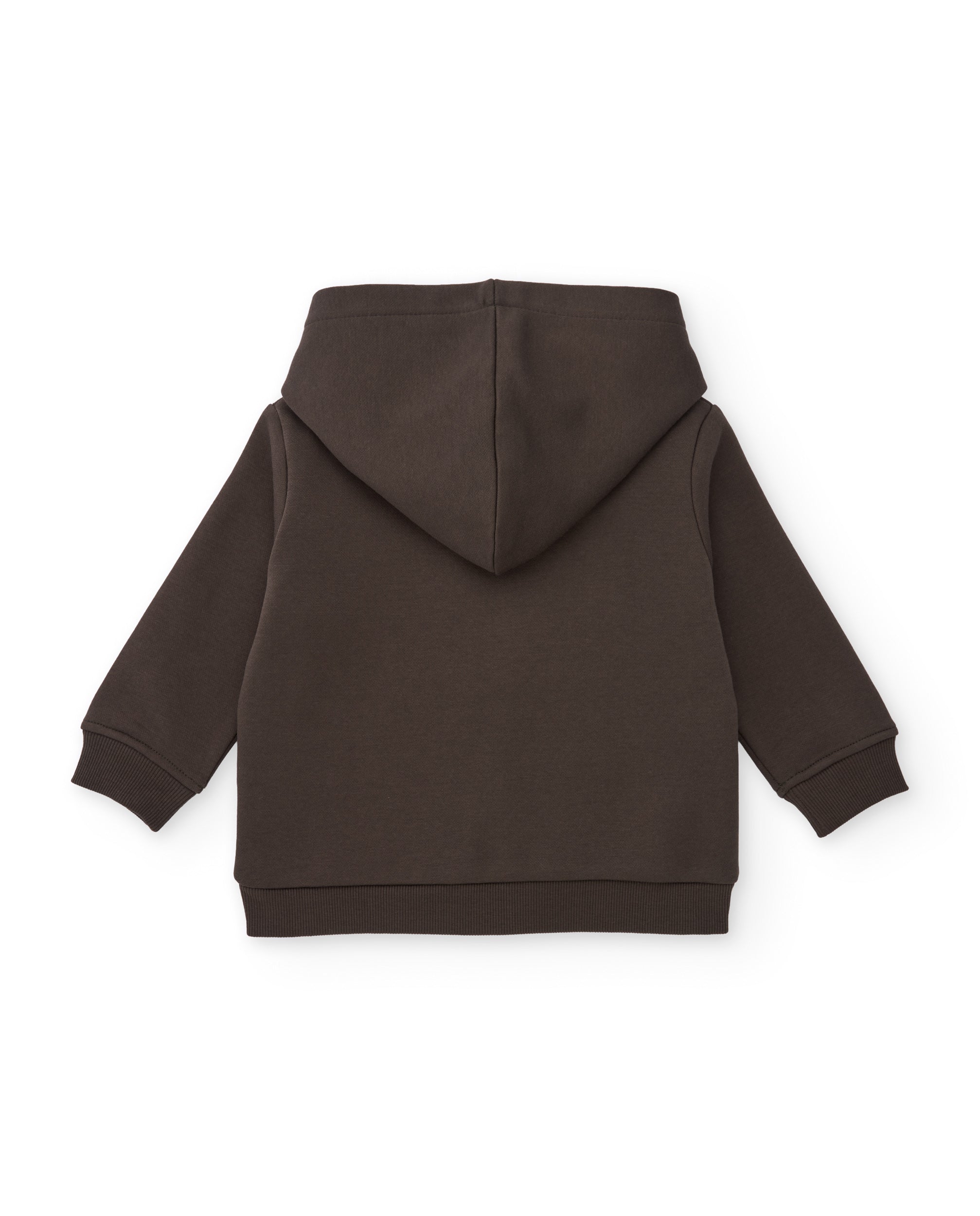 Tuc Tuc Felpa bimbo cappuccio marrone zip