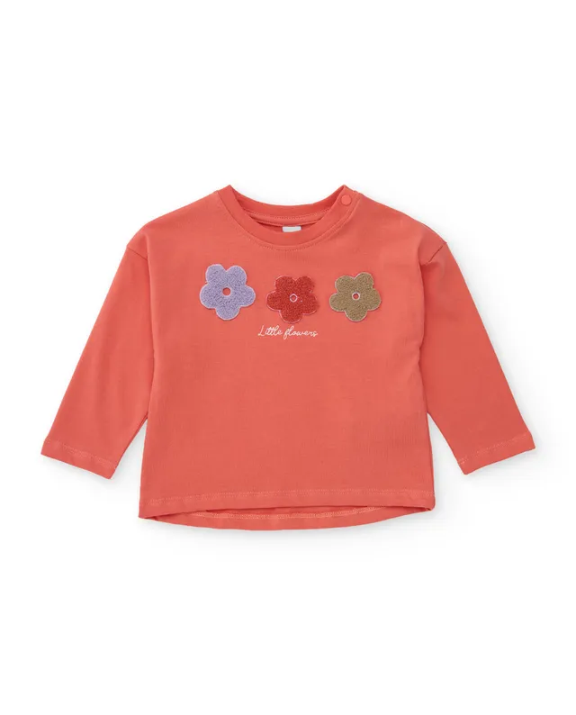 Tuc Tuc Cute Forest maglietta bambina corallo fiori ricamati