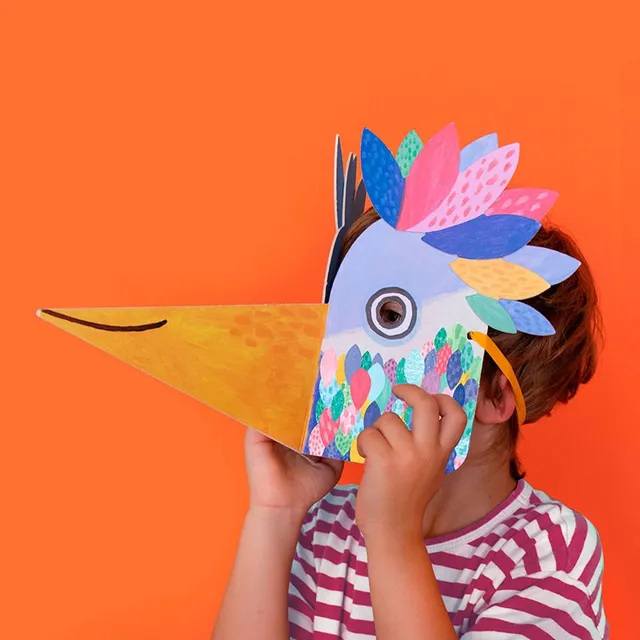 Londji Be Wild Bird Maschera con Adesivi 150 Pezzi Carta