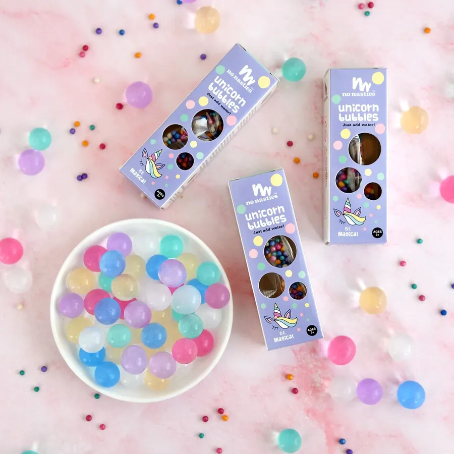 No Nasties Perle d'acqua gioco sensoriale arcobaleno e viola