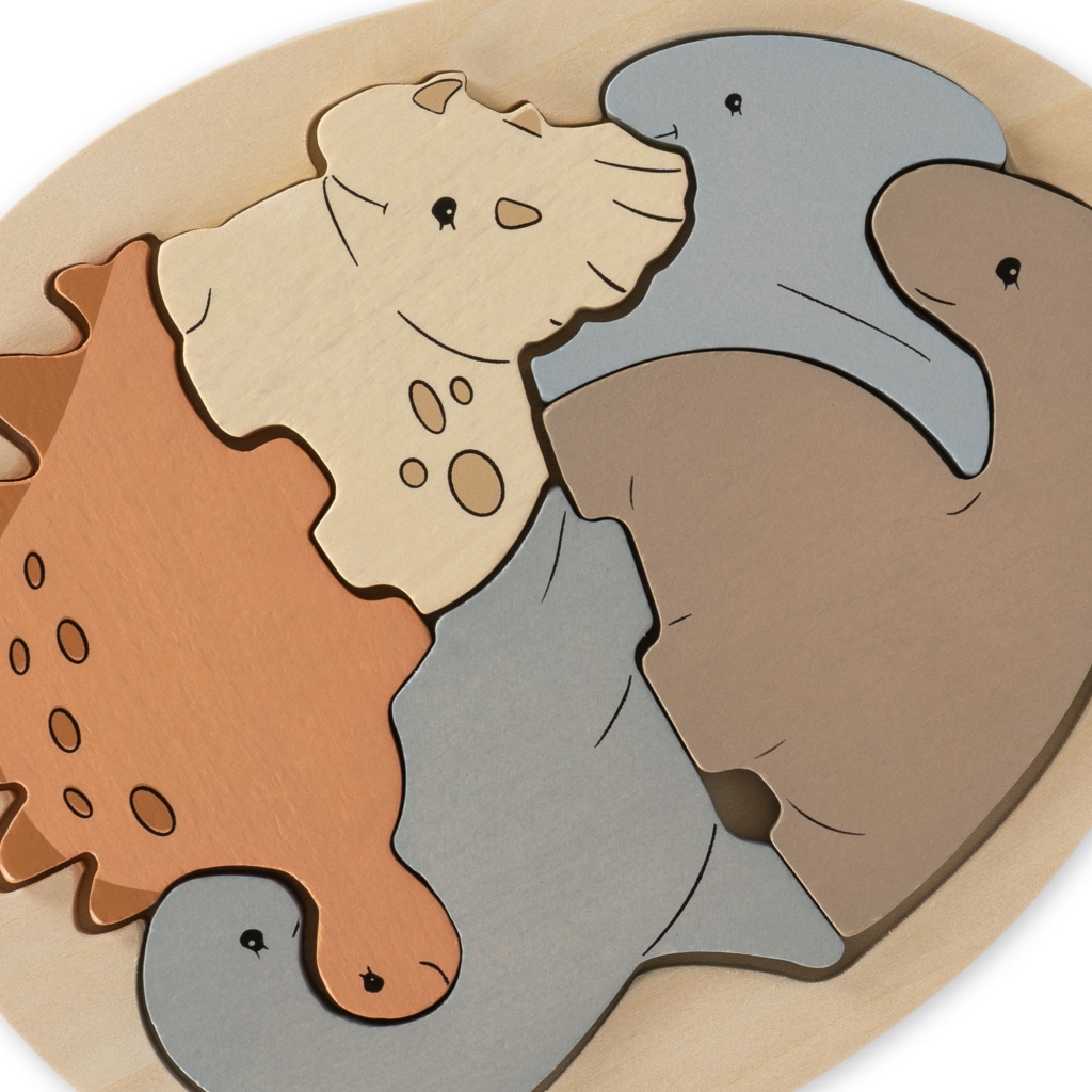 Konges Slojd Dino puzzle primi incastri in legno