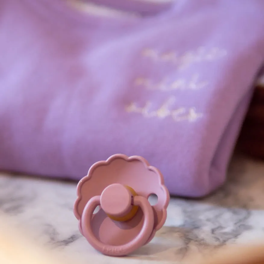 Ella and Rapha Flower succhietto rosa set 2 pezzi atossico