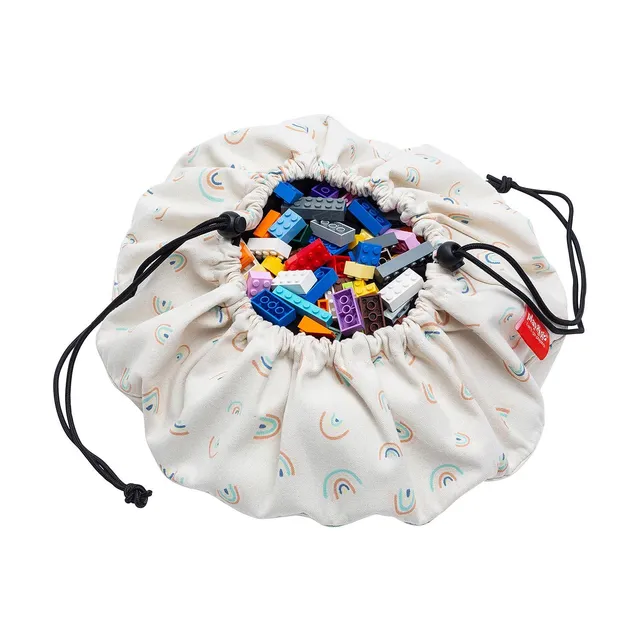 Play&Go Mini sacco portagiochi arcobaleni cotone 40 cm