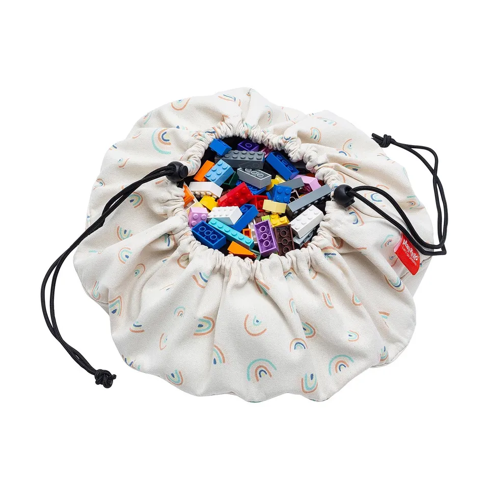 Play&Go Mini sacco portagiochi arcobaleni cotone 40 cm