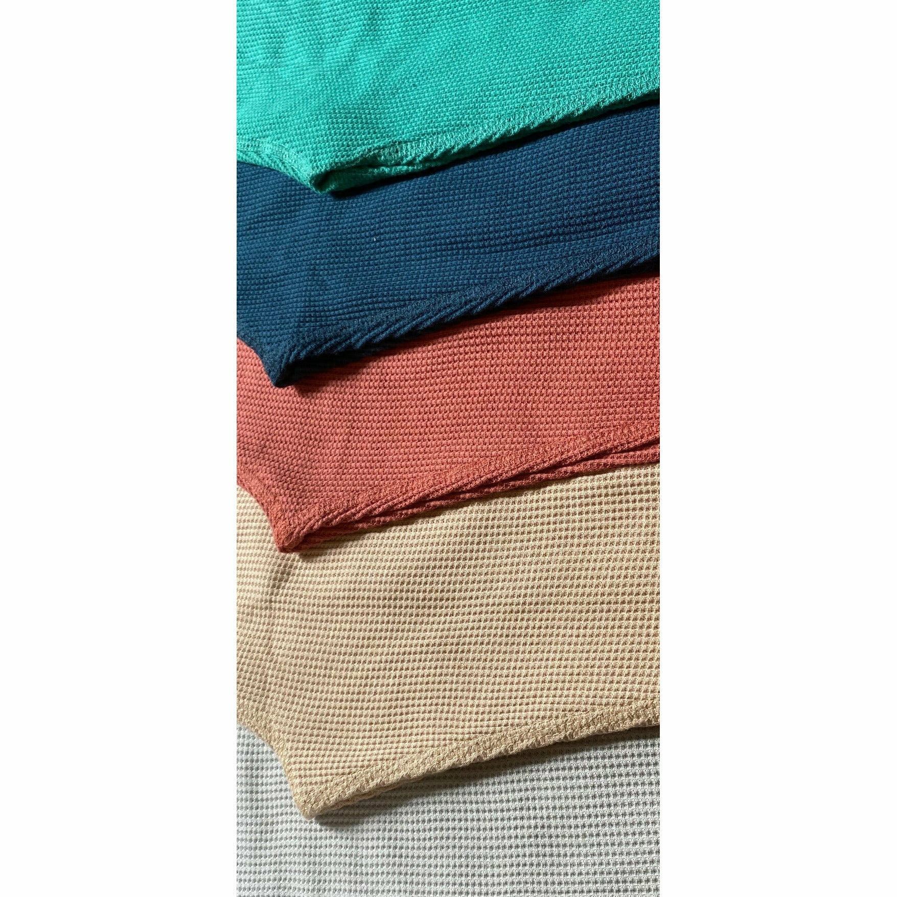 Slugs & Snails Waffle Set Verde Jungle Teal cotone bio bimbi