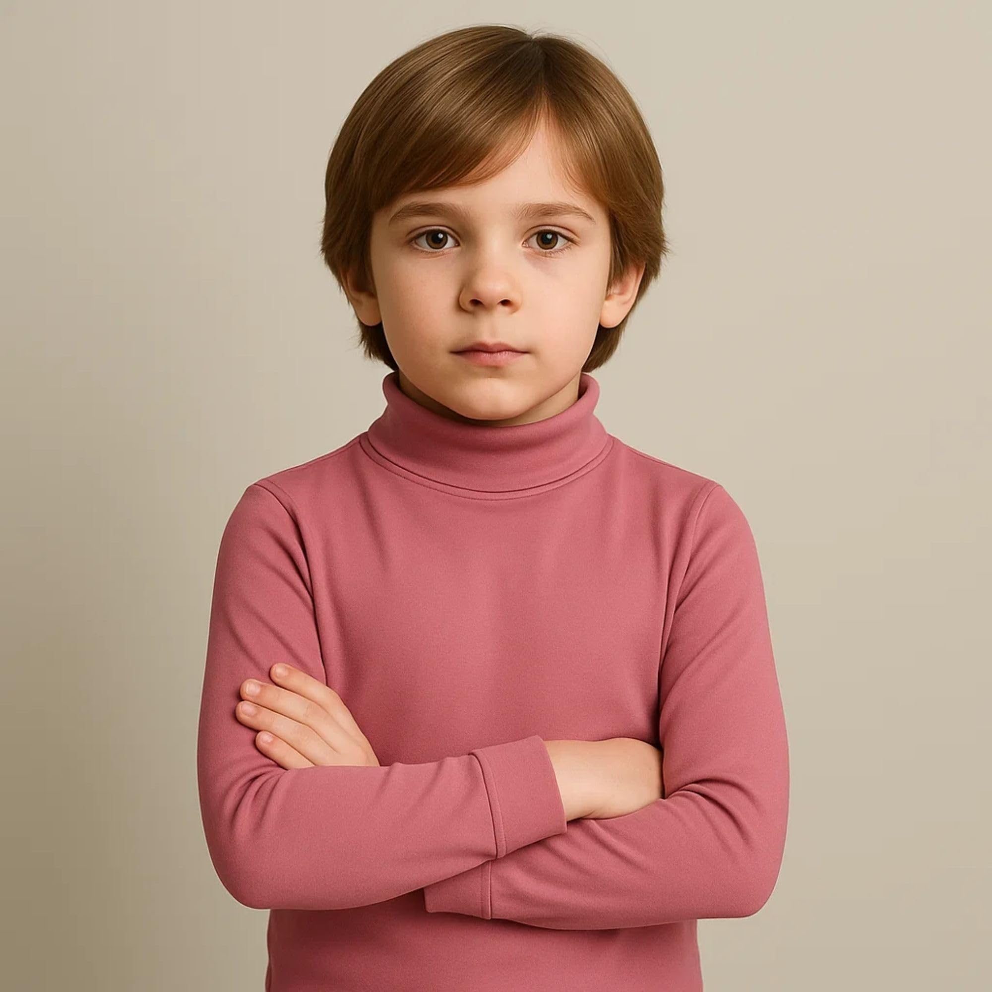 Babidu Punt Nou Maglia Intima Collo Alto Bambino Felpata