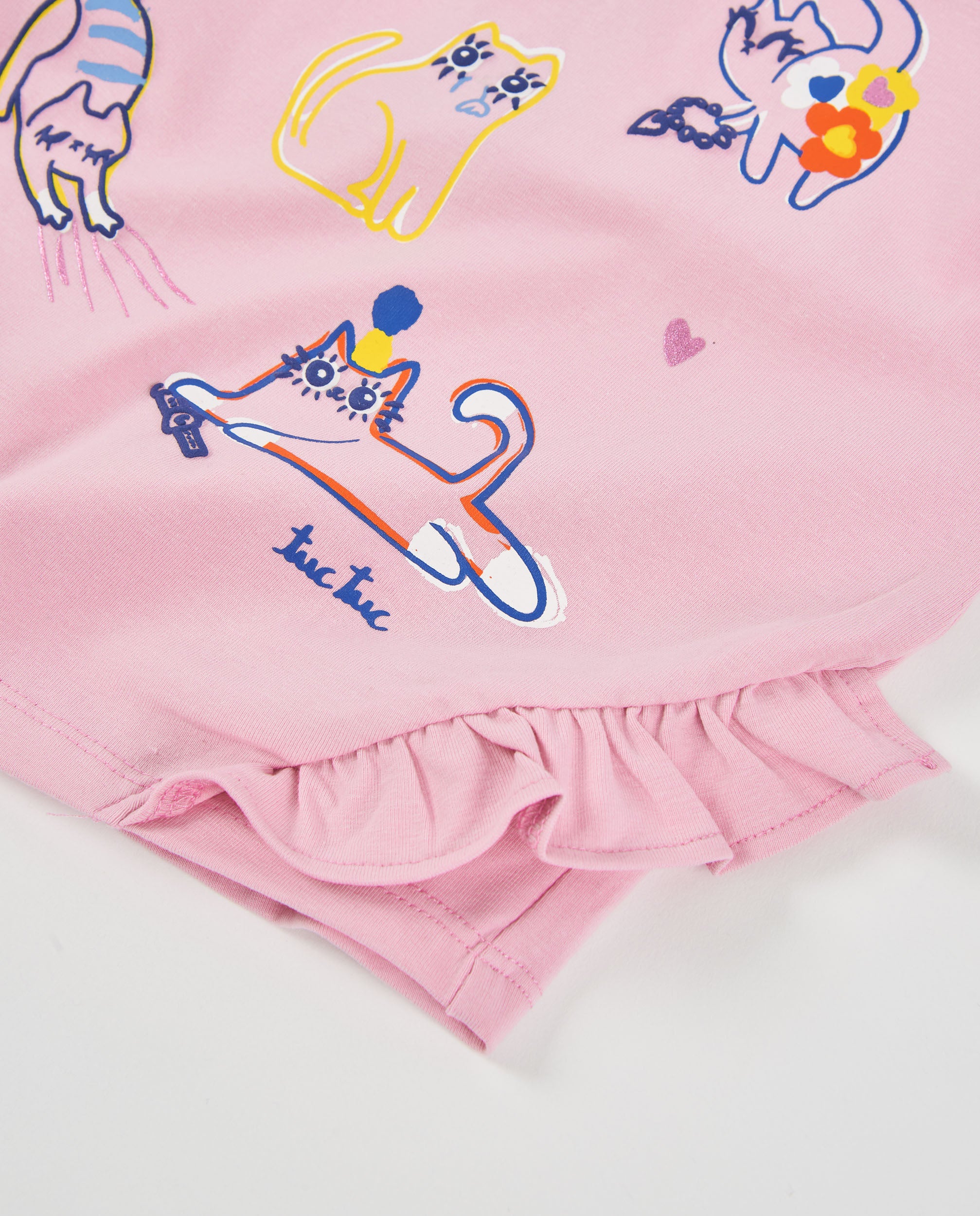 Tuc Tuc Meow Meow maglia bambina gatto rosa chiaro